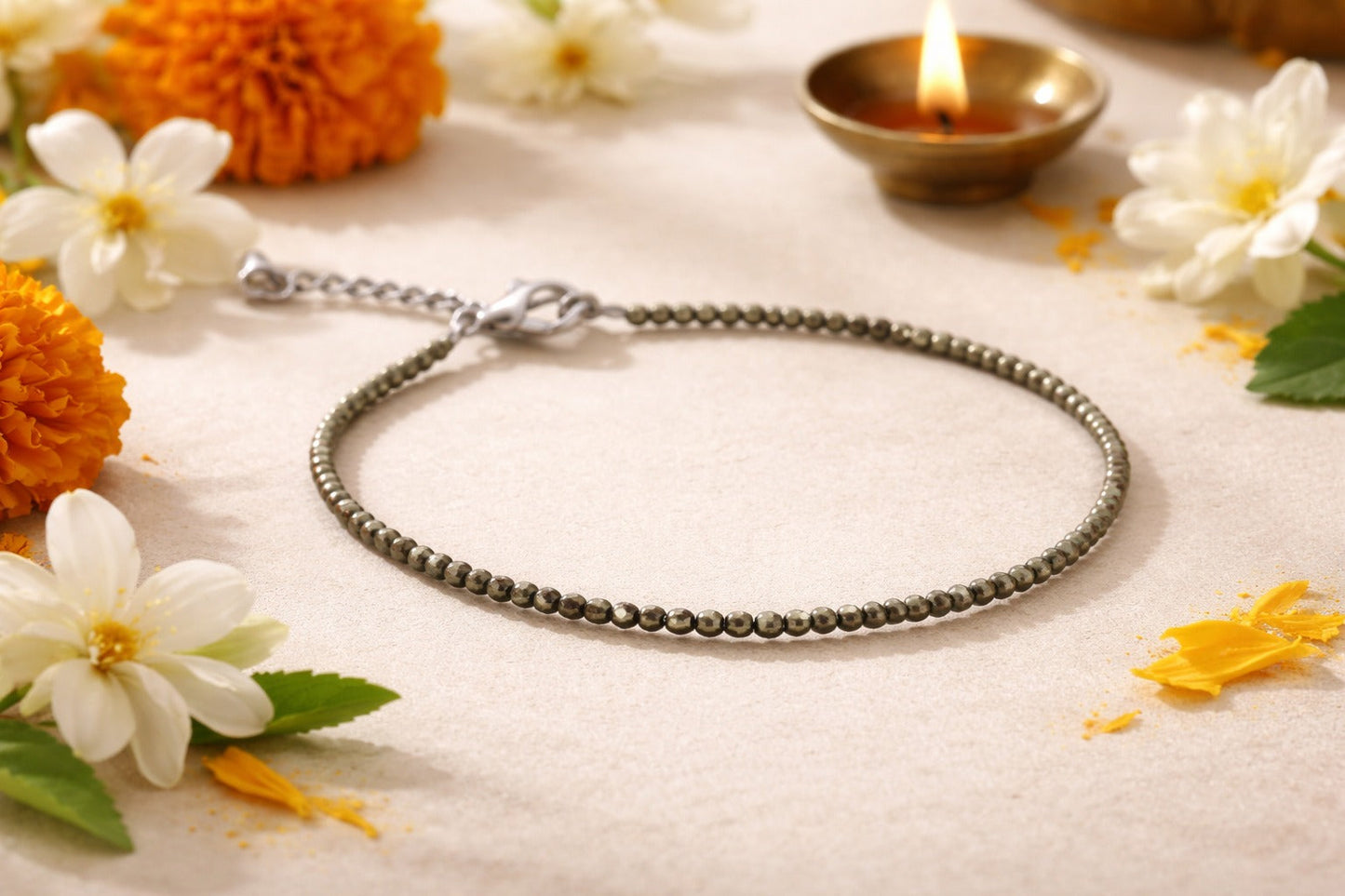 Row Pyrite Anklet